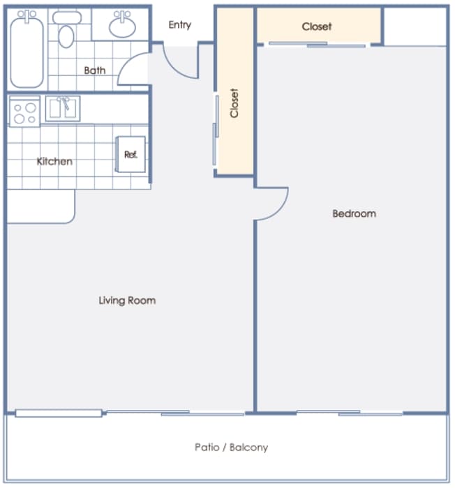 1BR/1BA - 1 Bedroom 1 Bathroom