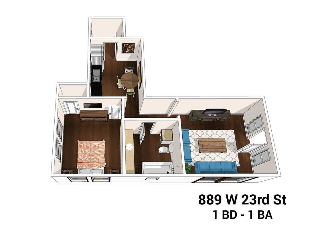 Floor Plan - 1 Bedroom