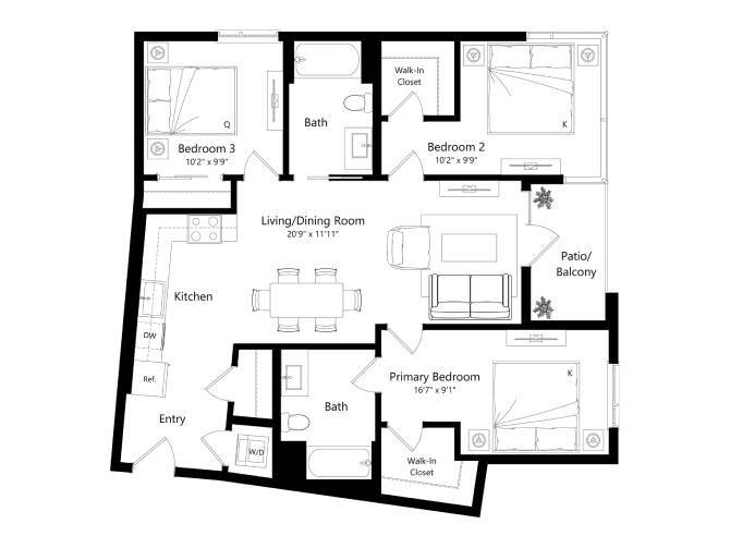 Floor Plan - 1650-Lincoln_3C