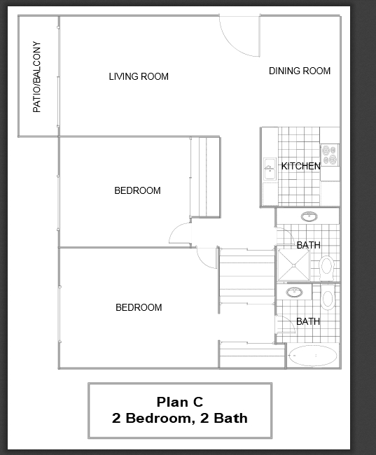 2BR/2BA - Plan C