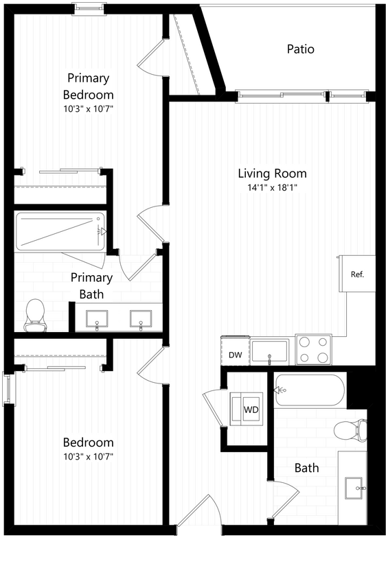 Floor Plan - E - 2x2
