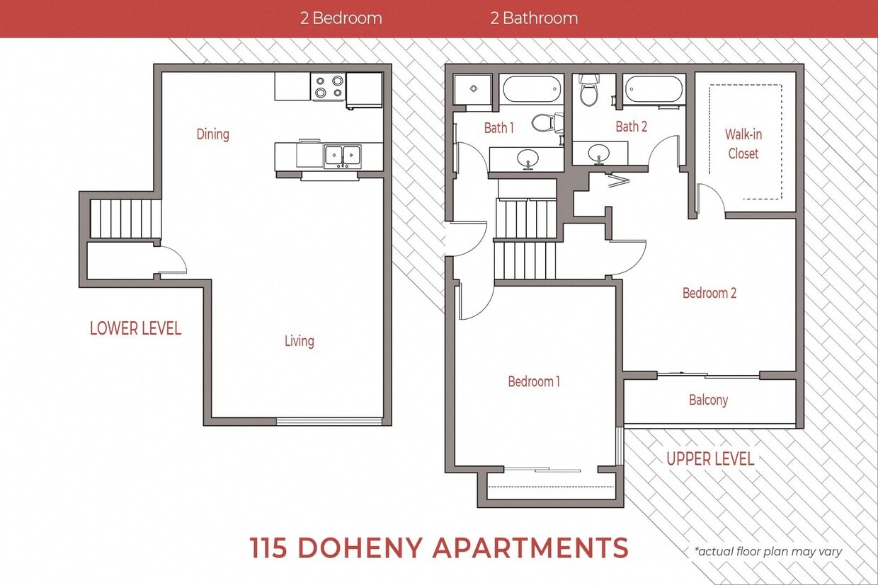 Floor Plan - 2 Bedroom, 2 Bath