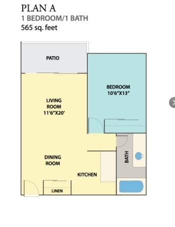 1BR/1BA - 1 Bedroom A