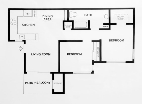 2BR/1BA - 2x1 - 750