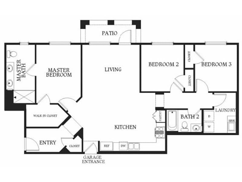Floor Plan - 3 Bedroom B