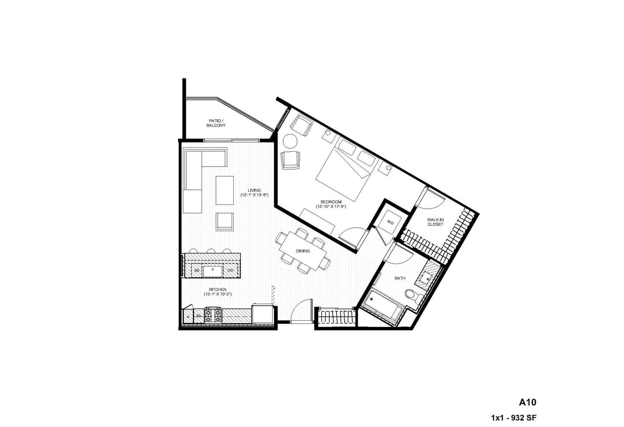 Floor Plan - A10 1x1