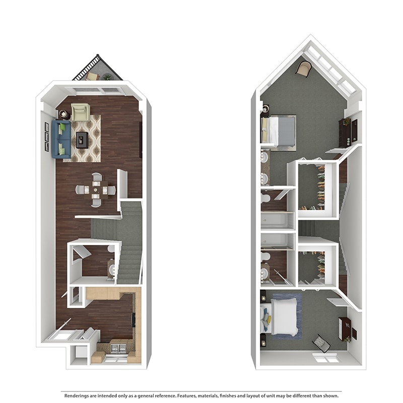 Floor Plan - Waterfront Two Bedroom