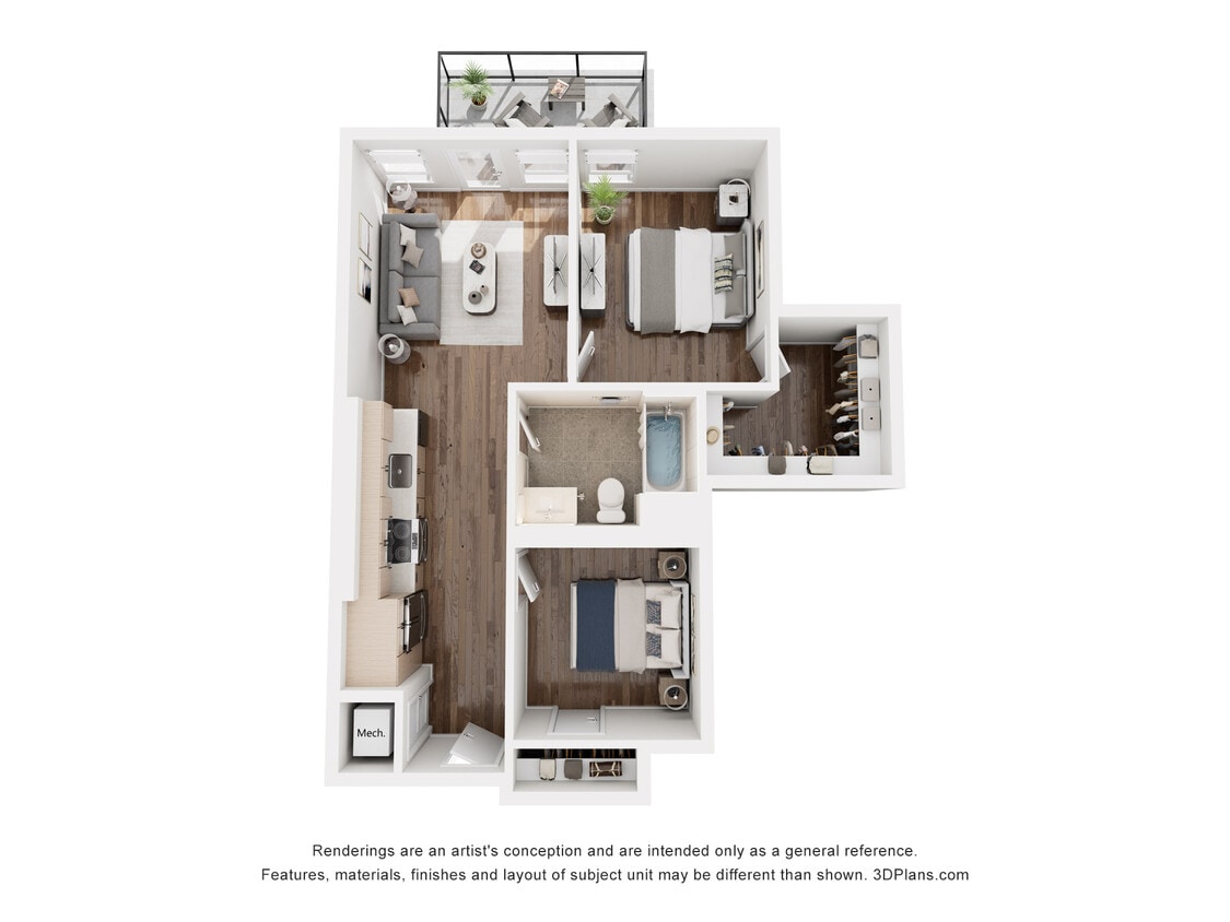 Floor Plan - Z - 2 Bedroom