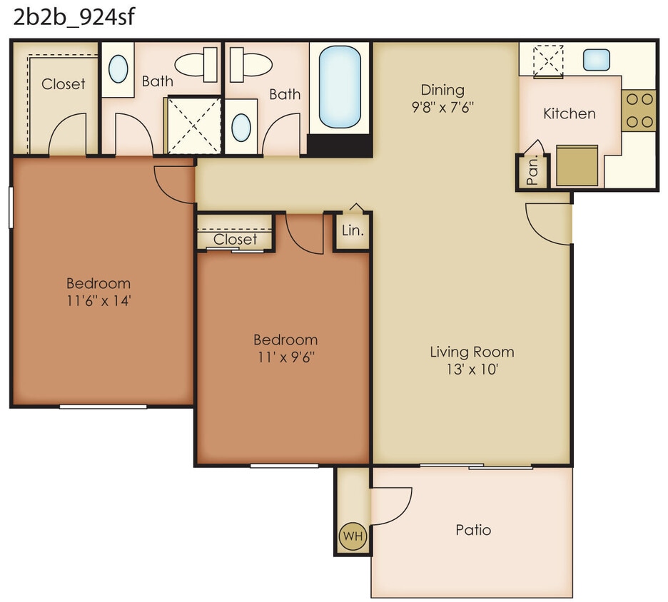 Floor Plan - 2b2b