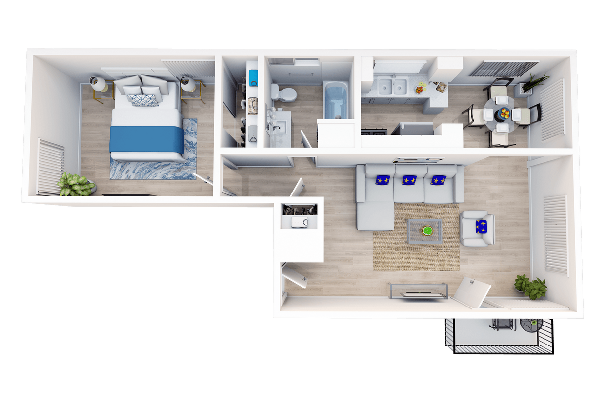 Floor Plan - 1 Bedroom