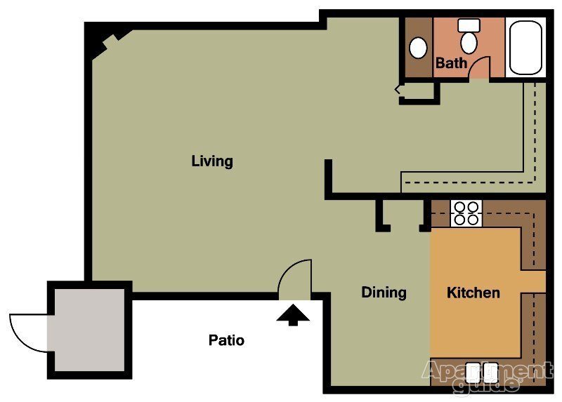 Floor Plan - 0 Bed 1 BATH