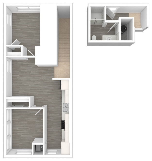 Floor Plan - 2x1