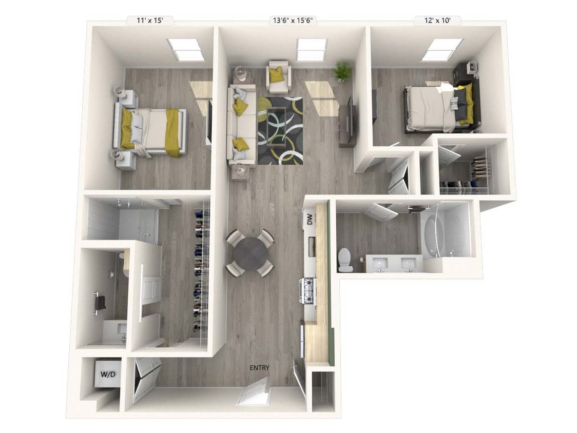 Floor Plan - B6V-Finish-1118sf