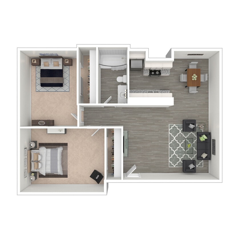 Floor Plan - 2 Bed / 1 Bath