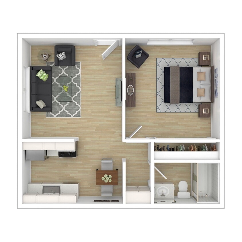Floor Plan - One Bedroom