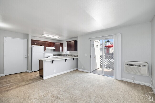 Two Bedroom One Bath - Living Room - Village Green Senior Community