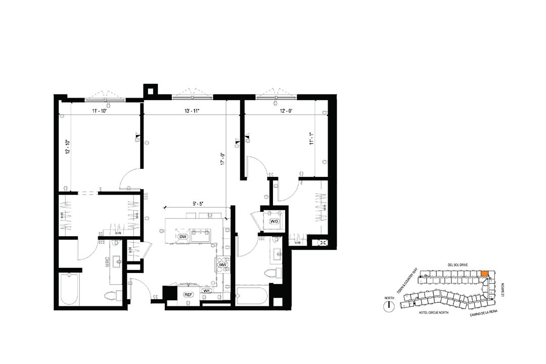Floor Plan - C6 2 Bedroom