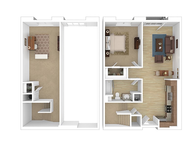 Floor Plan - 1 Bedroom Loft