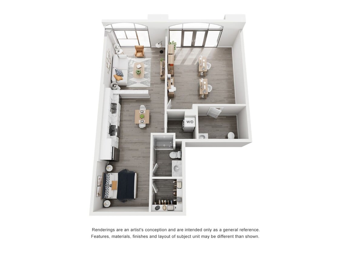 Floor Plan - Live/Work Loft F - 1236