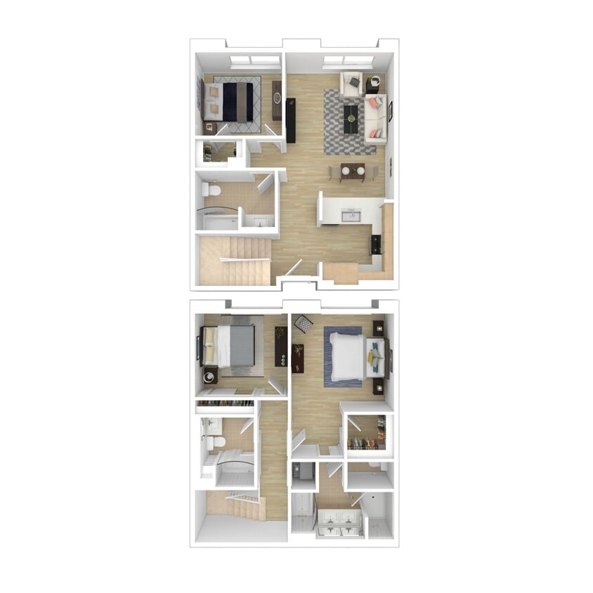 Floor Plan - Large 3 Bedroom 3 Bath