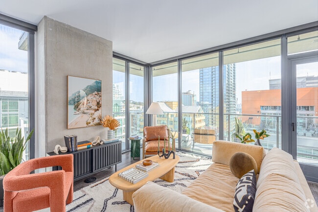 2BR, 2BA - 1,363SF - Living Room - The Lindley