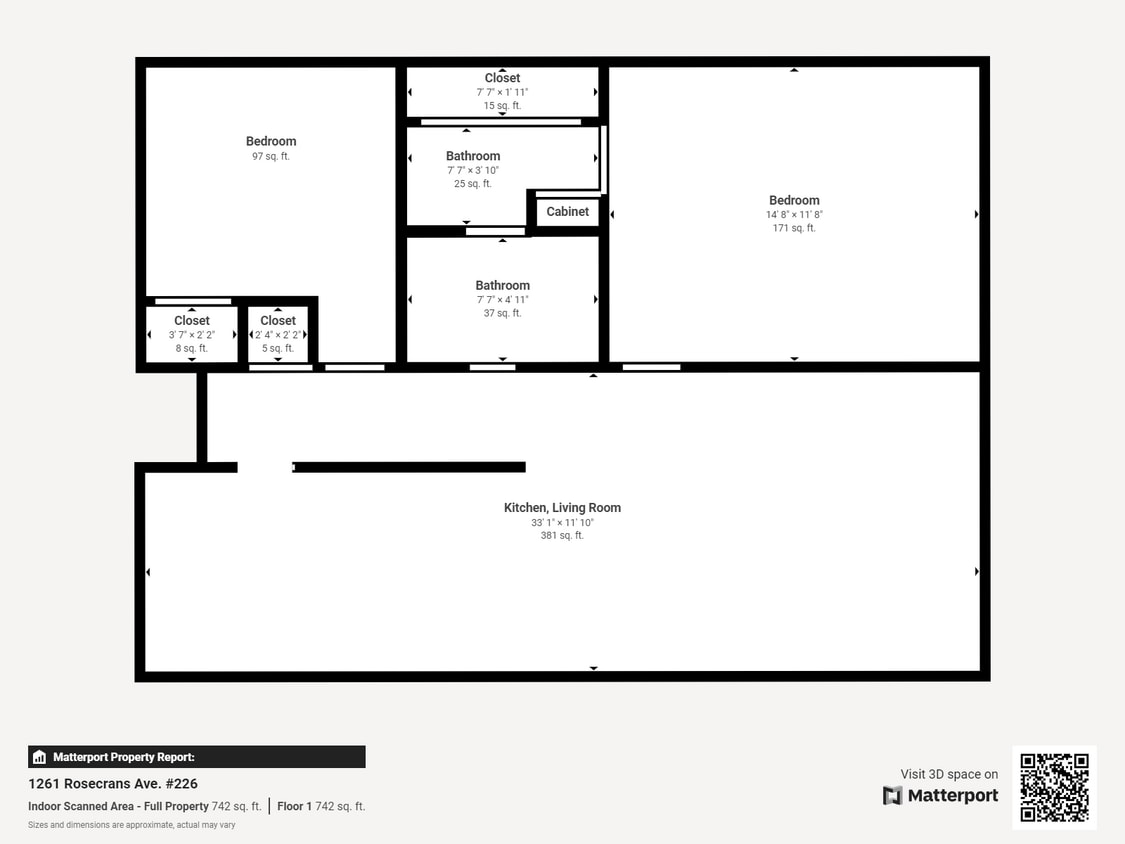 Floor Plan - 2 Bed 1 1/2 Bath