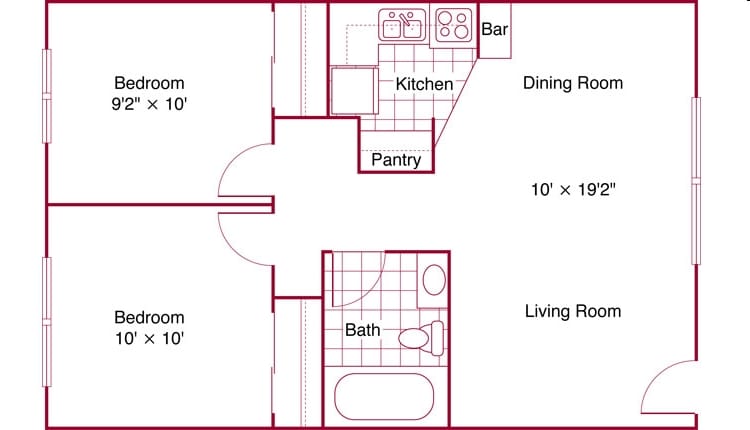 2BR/1BA - 2Bd 1Ba