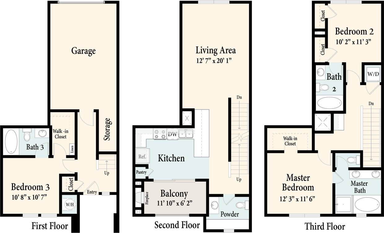 Floor Plan - The Townhomes - Plan 4