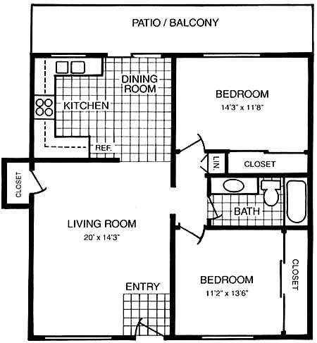 2BR/1BA - 2 bedroom