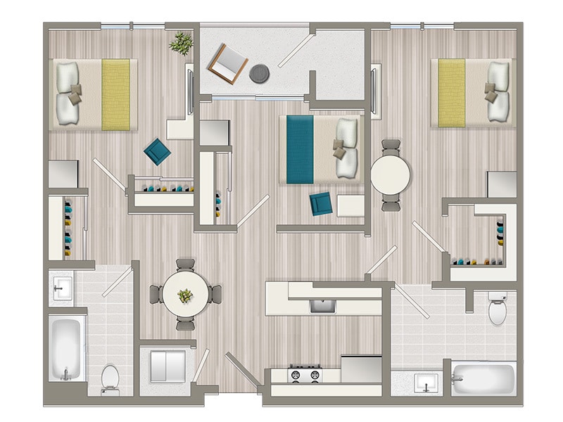 Floor Plan - Co-Living Bathroom Studio