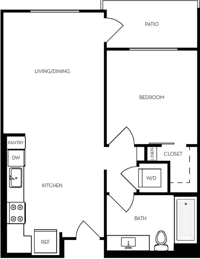A2.2 - 1x1 - 696 sqft - A2.2