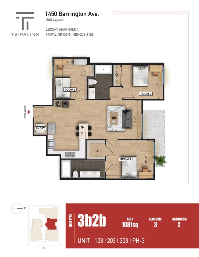 Floor Plan - Unit 203