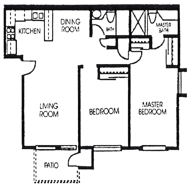 2BR/2BA - Two Bedrooms