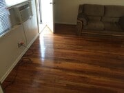 Living area with genuine hard wood floors - 5646 Farmdale Ave Apartment Unit 3/4