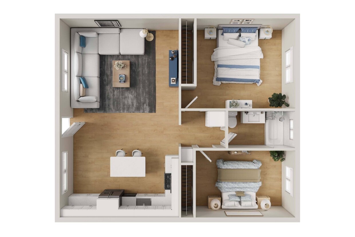 Floor Plan - 2x1 A