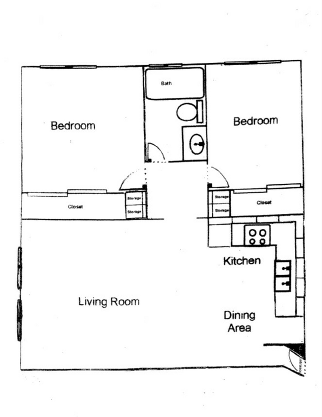 Stonecrest 3rd floor plan XXL 2B Open Floor Plan.jpg - 2 Bedroom, 1 Bath - XXLarge Open Floorplan Down...