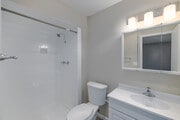 2BR, 1BA - 1,150SF - Bathroom - Camelot Apartments
