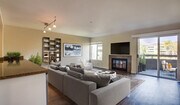 Living room comes with a fireplace and vaulted ceiling - 3400 Avenue Of The Arts