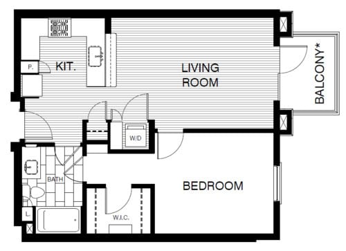 Floor Plan - 1x1 780