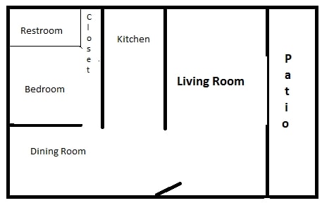 1BR/1BA - 1x1