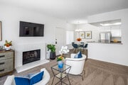1BR, 1BA + Den - 900SF - Living Room and Dining Room - Wimbledon Glen
