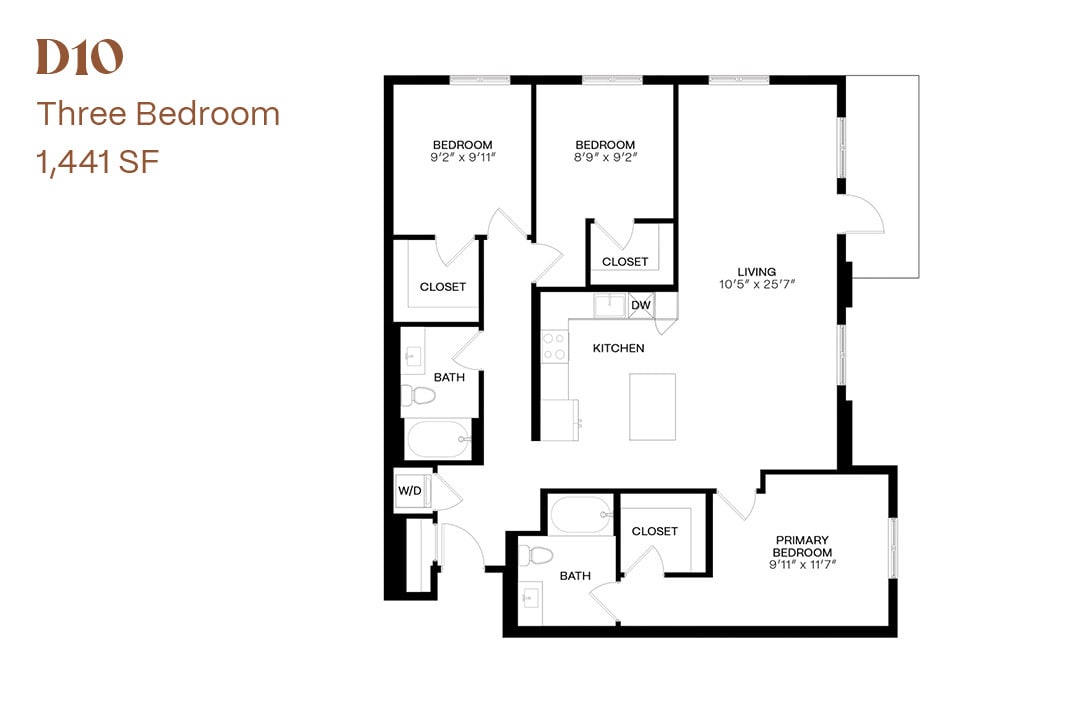 Floor Plan - Three Bedroom D10