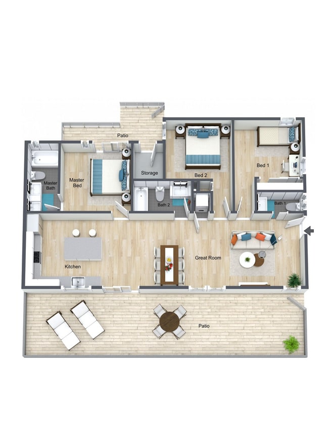 Floor Plan - 4757 3Bed/2.5Bath