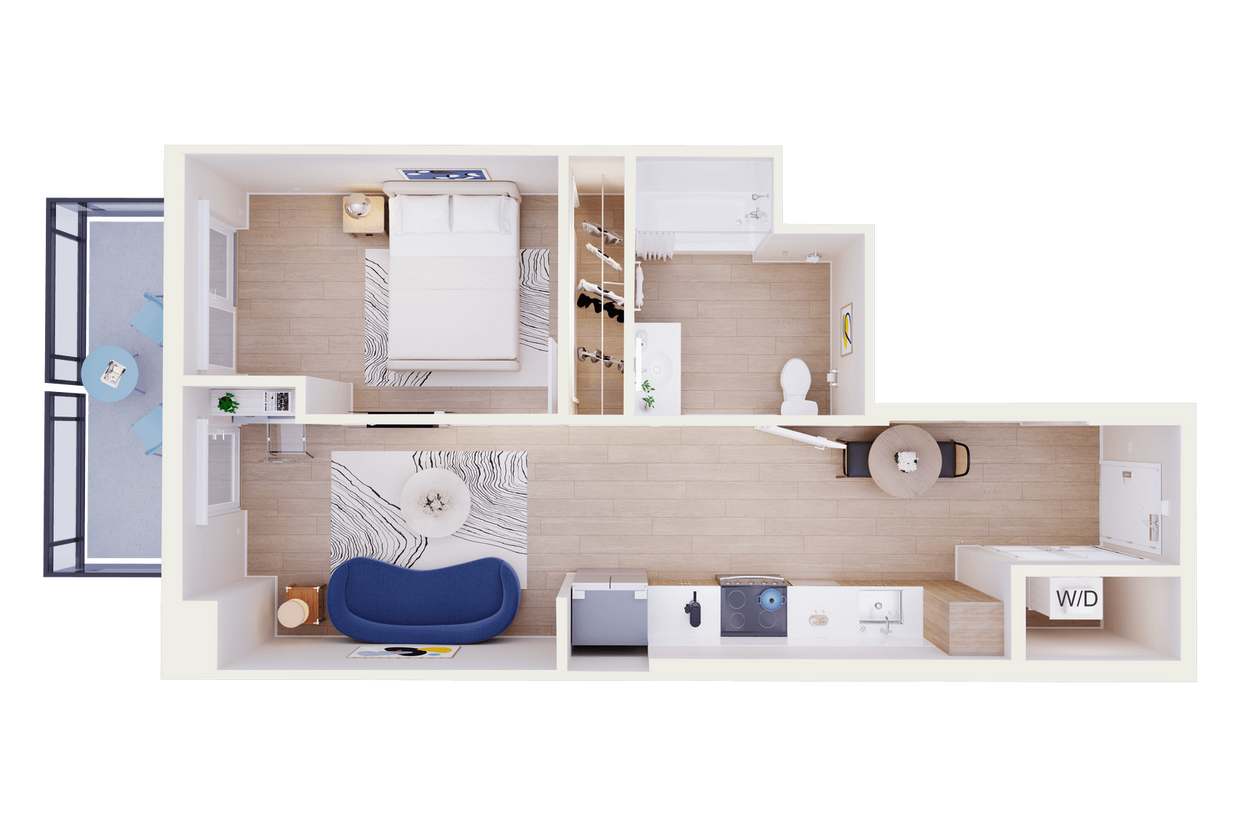 Floor Plan - 1 Bedroom G