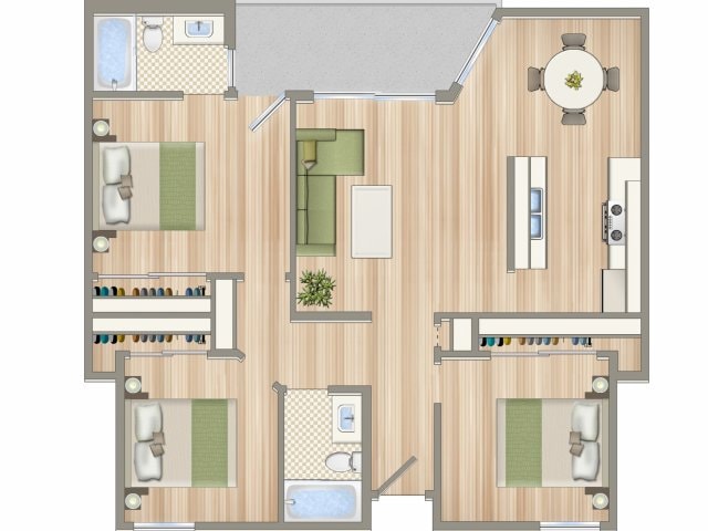 3BR/2BA - Three Bedrooms Two Baths