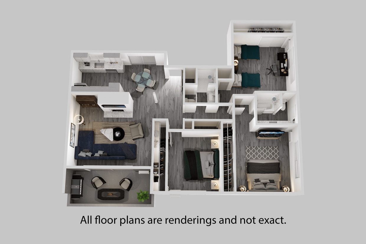 Floor Plan - 3 Bedroom + 2 Bath