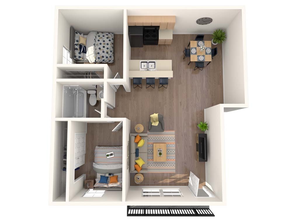 Floor Plan - Two Bedroom 