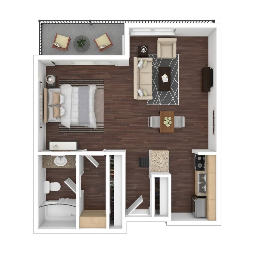 Floor Plan - 1S - The Tides at Marina Harbor