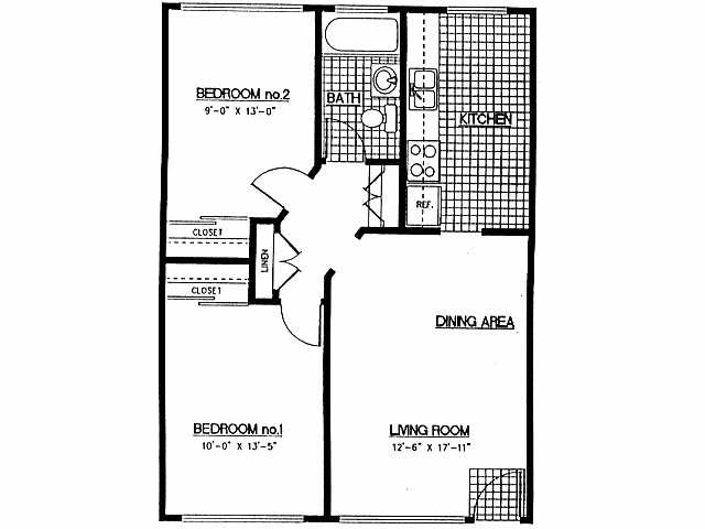 2BR/1BA - 2 Bedroom 1.5 Bath
