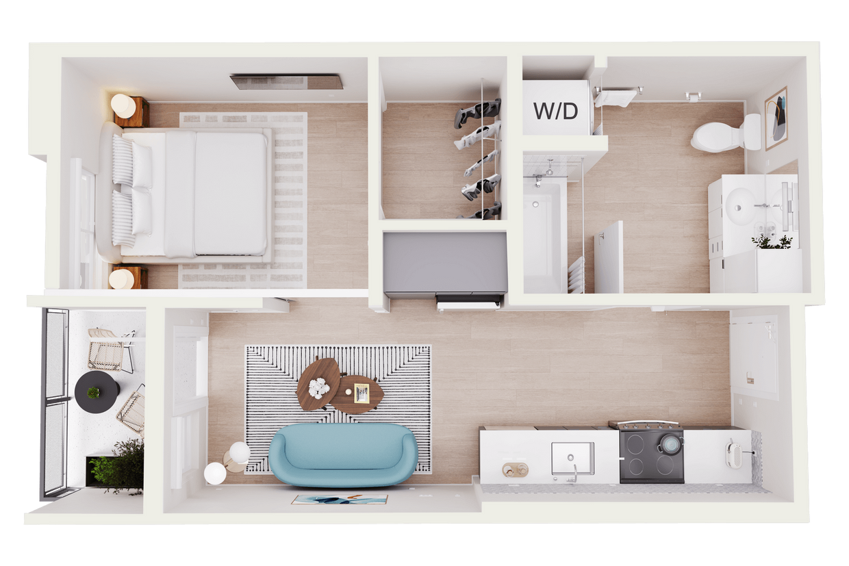 Floor Plan - 1 Bedroom A6
